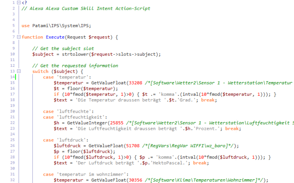 Patami Action-Script in IP-Symcon